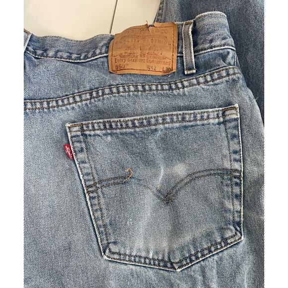 VTG Levi 550 Jeans Men's 42x30 Vtg Relaxed Fit Paper Tag Blue Light Wash - Picture 9 of 12